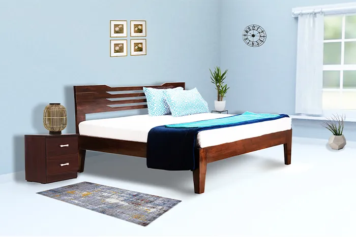 VIVDeal Teak Álvaro Queen Bed